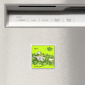 St. Patricks Day Clover Bunny Magnet (Insitu (Vaatwasser))