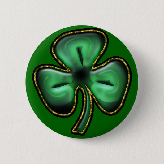 St. Patrick's Day Clover Button (Voorkant)