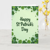 St Patricks Day Clover Card Kaart (Gele Bloem)