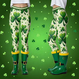 St. Patrick's Day Clover Chaos Leggingen Leggings