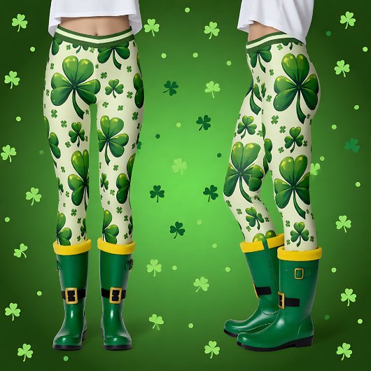 St. Patrick's Day Clover Chaos Leggingen Leggings