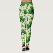 St. Patrick's Day Clover Chaos Leggingen Leggings (Achterkant)