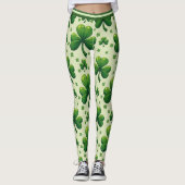 St. Patrick's Day Clover Chaos Leggingen Leggings (Voorkant)