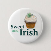 St. Patrick's Day Clover Cupcake Button Irish (Voorkant)