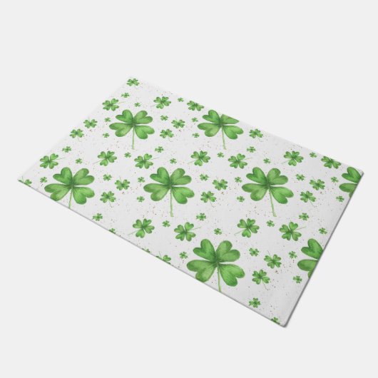 St Patrick's Day Clover Deurmat (Schuin)