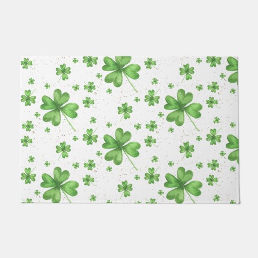 St Patrick's Day Clover Deurmat (Voorkant)