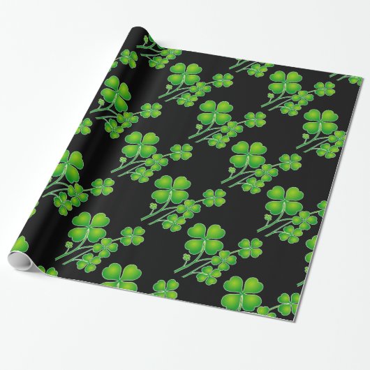 St. Patrick's Day Clover en je ideeën Cadeaupapier (Uitgerold)