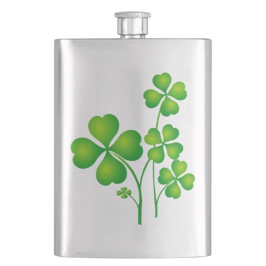 St. Patrick's Day Clover en je ideeën Heupfles (Voorkant)