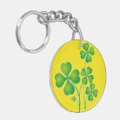 St. Patrick's Day Clover en je ideeën Sleutelhanger (Voorkant Links)