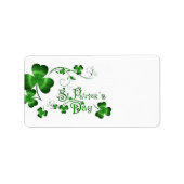 St. Patricks Day Clover Etiket (Voorkant)