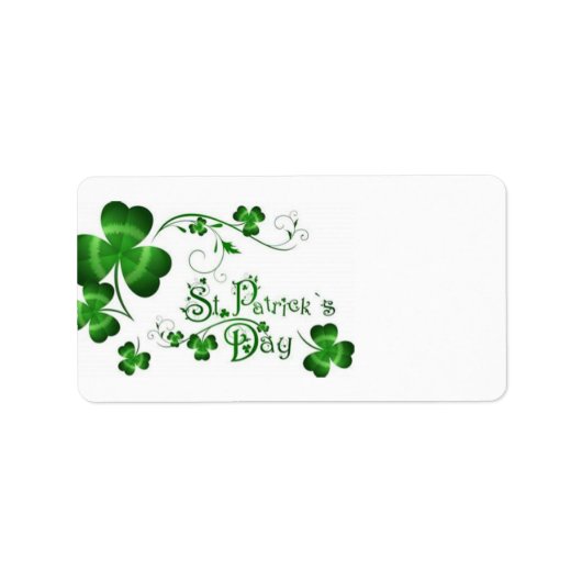 St. Patricks Day Clover Etiket (Voorkant)