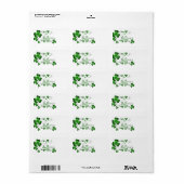 St. Patricks Day Clover Etiket (Full Sheet)