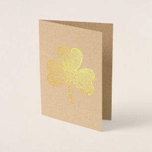 St. Patrick's Day Clover Folie Kaarten