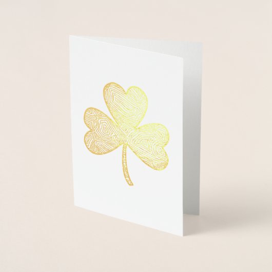 St. Patrick's Day Clover Folie Kaarten (Voorkant)