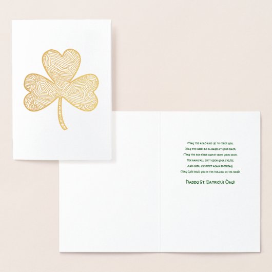 St. Patrick's Day Clover Folie Kaarten (Display)