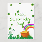 St. Patrick's Day Clover Golden Pot Briefkaart (Voorkant)
