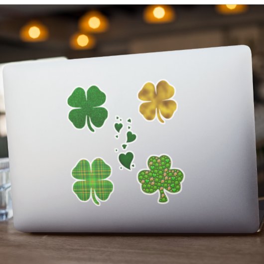 St. Patrick's Day Clover Hearts Shamrock Sticker