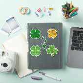 St. Patrick's Day Clover Hearts Shamrock Sticker (iPad Cover)