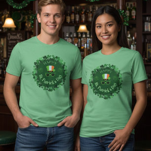 St. Patrick's Day Clover Hoed Unisex T-Shirt