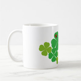 St. Patrick's Day Clover & Ladybug Koffiemok