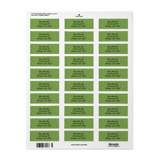 St. Patrick's Day Clover Leaf Address Label (Full Sheet)