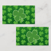 St. Patrick's Day Clover Leaf visitekaartjes (Voorkant / Achterkant)