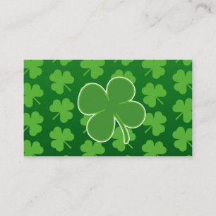 St. Patrick's Day Clover Leaf visitekaartjes