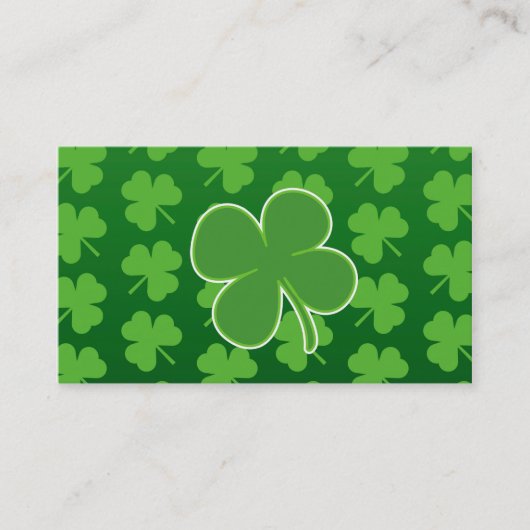 St. Patrick's Day Clover Leaf visitekaartjes (Voorkant)