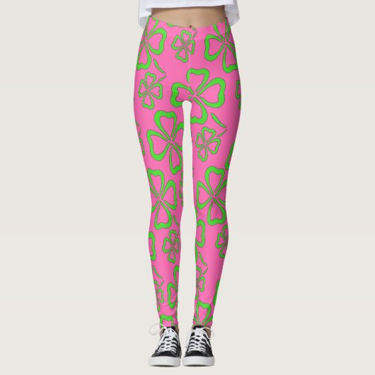 St. Patrick's Day Clover-Leggings Leggings (Voorkant)