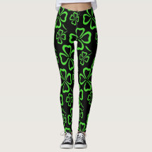St. Patrick's Day Clover-Leggings