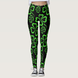 St. Patrick's Day Clover-Leggings Leggings