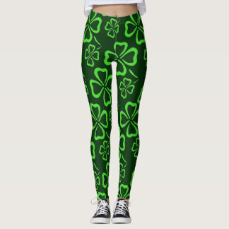 St. Patrick's Day Clover-Leggings Leggings