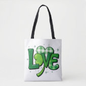 St. Patrick's Day Clover Love Charm Tote Bag (Voorkant)