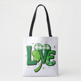St. Patrick's Day Clover Love Charm Tote Bag
