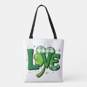 St. Patrick's Day Clover Love Charm Tote Bag (Achterkant)