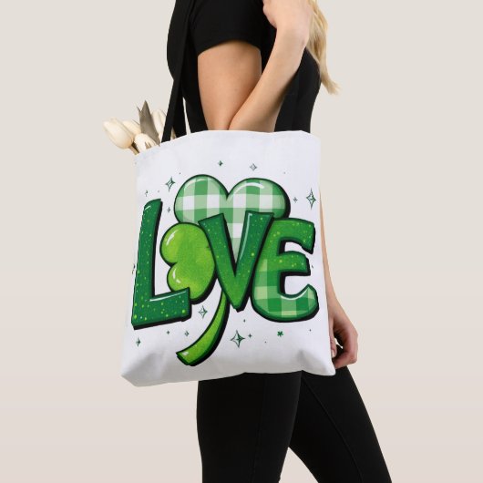 St. Patrick's Day Clover Love Charm Tote Bag (Dichtbij)