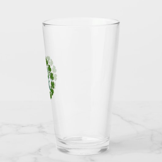 St. Patrick's Day Clover Lucky Hoefijzer Beer Glas (Links)