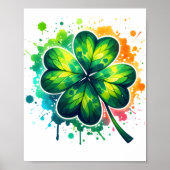 St. Patrick's Day Clover Poster (Voorkant)