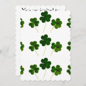 St Patrick's Day Clover Shamrock bruiloft uitnodig Kaart (Voorkant / Achterkant)