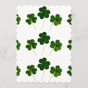 St Patrick's Day Clover Shamrock bruiloft uitnodig Kaart