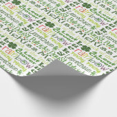 St Patrick's Day Clover Shamrock Gift Cadeaupapier (Hoek)