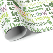 St Patrick's Day Clover Shamrock Gift Cadeaupapier (Rol Hoek)