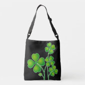 St. Patrick's Day Clover / Shamrocks + je ideeën Crossbody Tas (Achterkant)