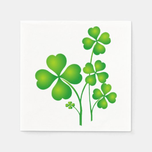 St. Patrick's Day Clover / Shamrocks + je ideeën Servetten (Voorkant)