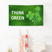 St. Patrick's Day Clover / Shamrocks + je ideeën Spandoek (Insitu)