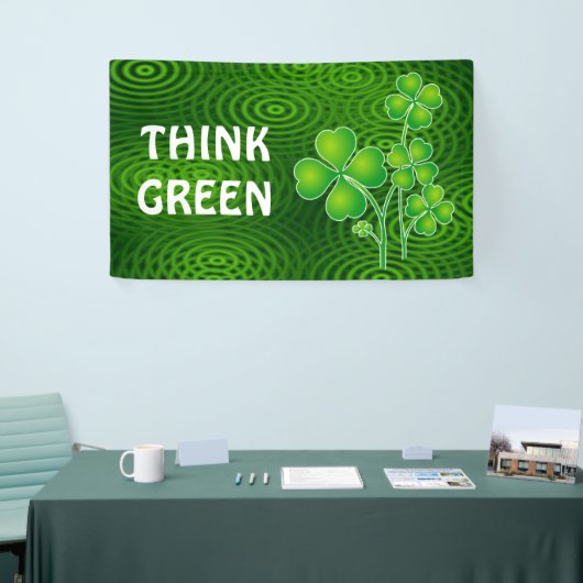 St. Patrick's Day Clover / Shamrocks + je ideeën Spandoek (Beurs)