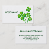 St. Patrick's Day Clover / Shamrocks + je ideeën Visitekaartje (Voorkant / Achterkant)