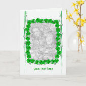 St. Patrick's Day Clover Stars (foto lijst) Kaart (Gele Bloem)