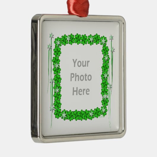 St. Patricks Day Clover Stars (foto lijst) Metalen Ornament (Rechts)