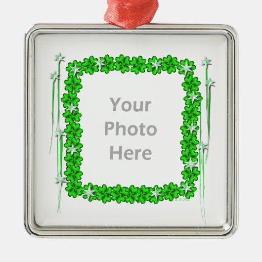 St. Patricks Day Clover Stars (foto lijst) Metalen Ornament (Voorkant)